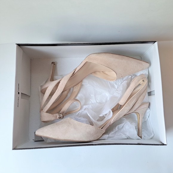 Nine West Strappy 3" Heel | Pointy Toe | Neutral/Sand - Picture 2 of 12